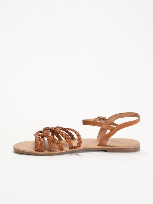 Sandales multi brides tressées - Kiabi