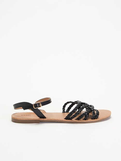 Sandales multi brides tressées - Kiabi