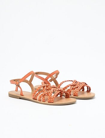 Sandales multi brides tressées