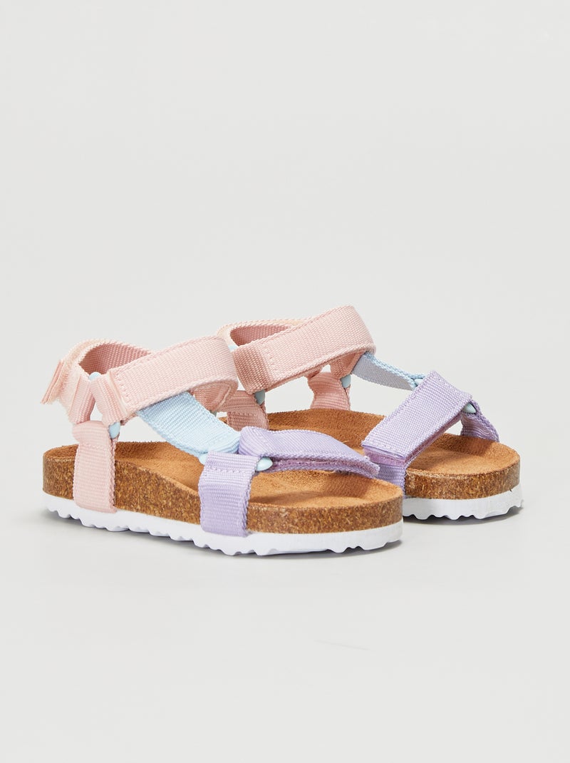 Sandales multicolores rose - Kiabi