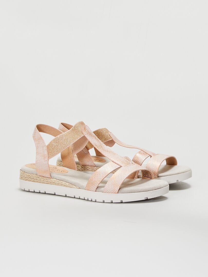 sandales ouvertes compensées