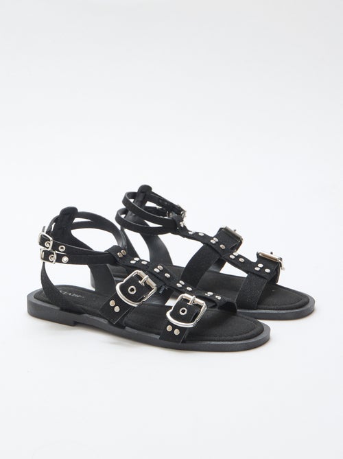 Sandales plates avec brides - Kiabi