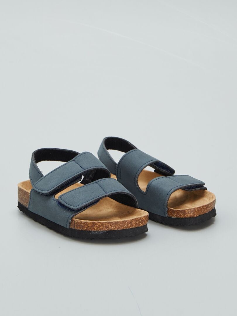 Sandales plates Bleu - Kiabi