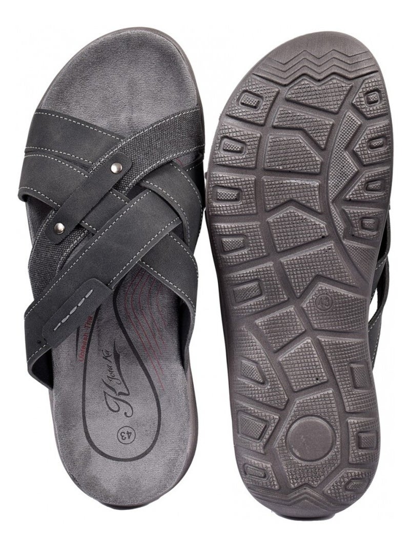 Sandales PREMIUM Claquette Noir - Kiabi
