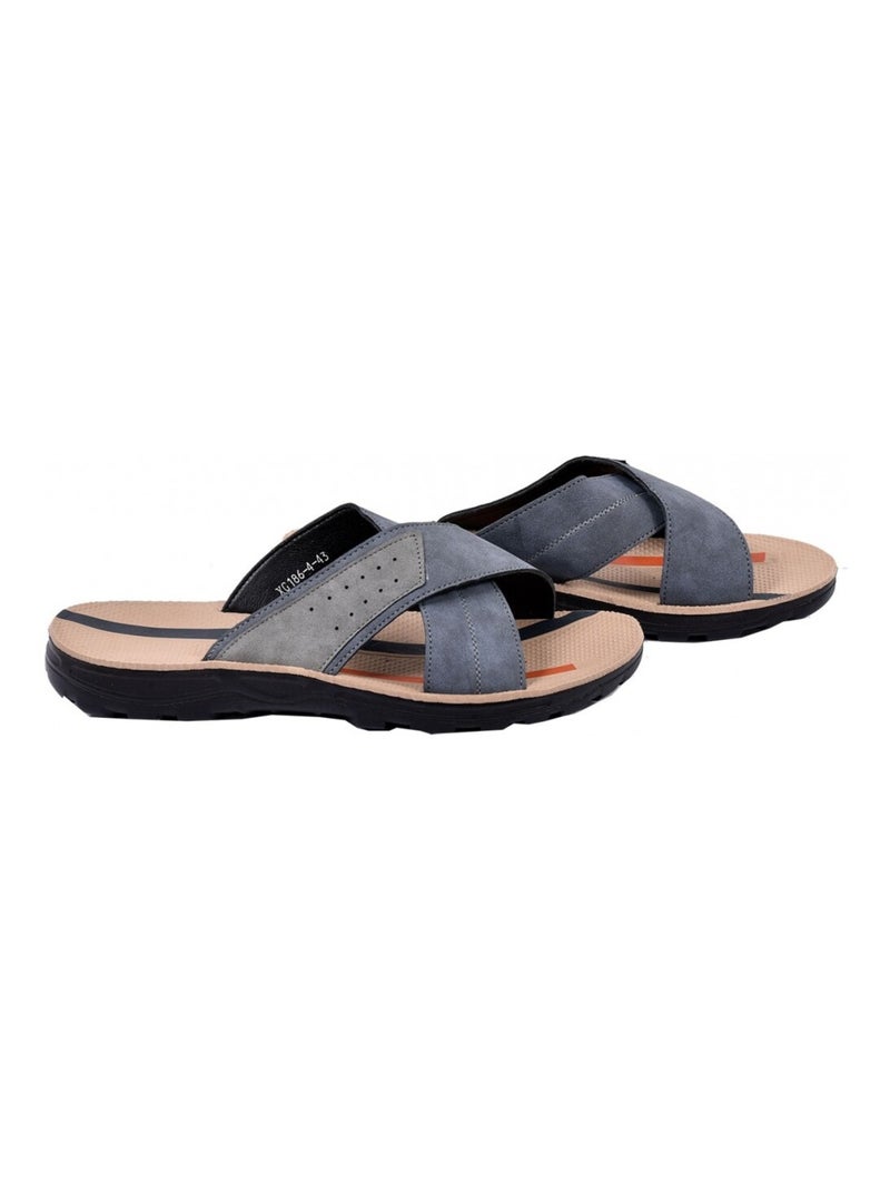 Sandales premium ouvertes Bleu marine - Kiabi