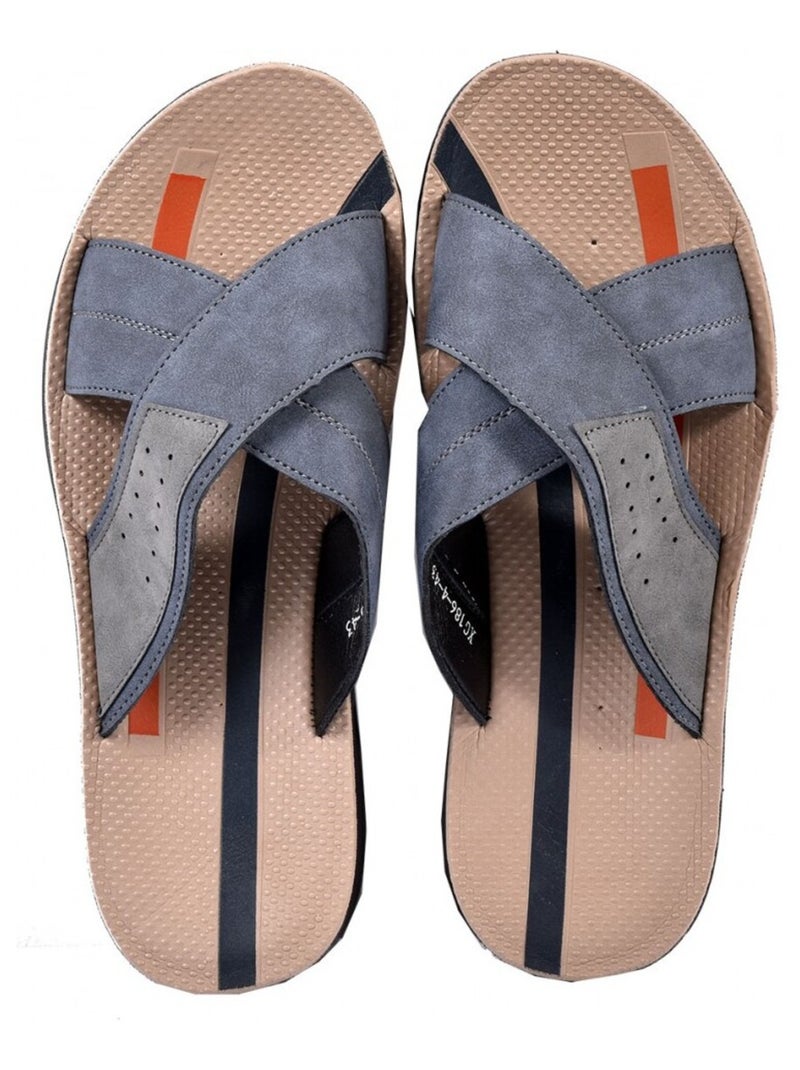 Sandales premium ouvertes Bleu marine - Kiabi