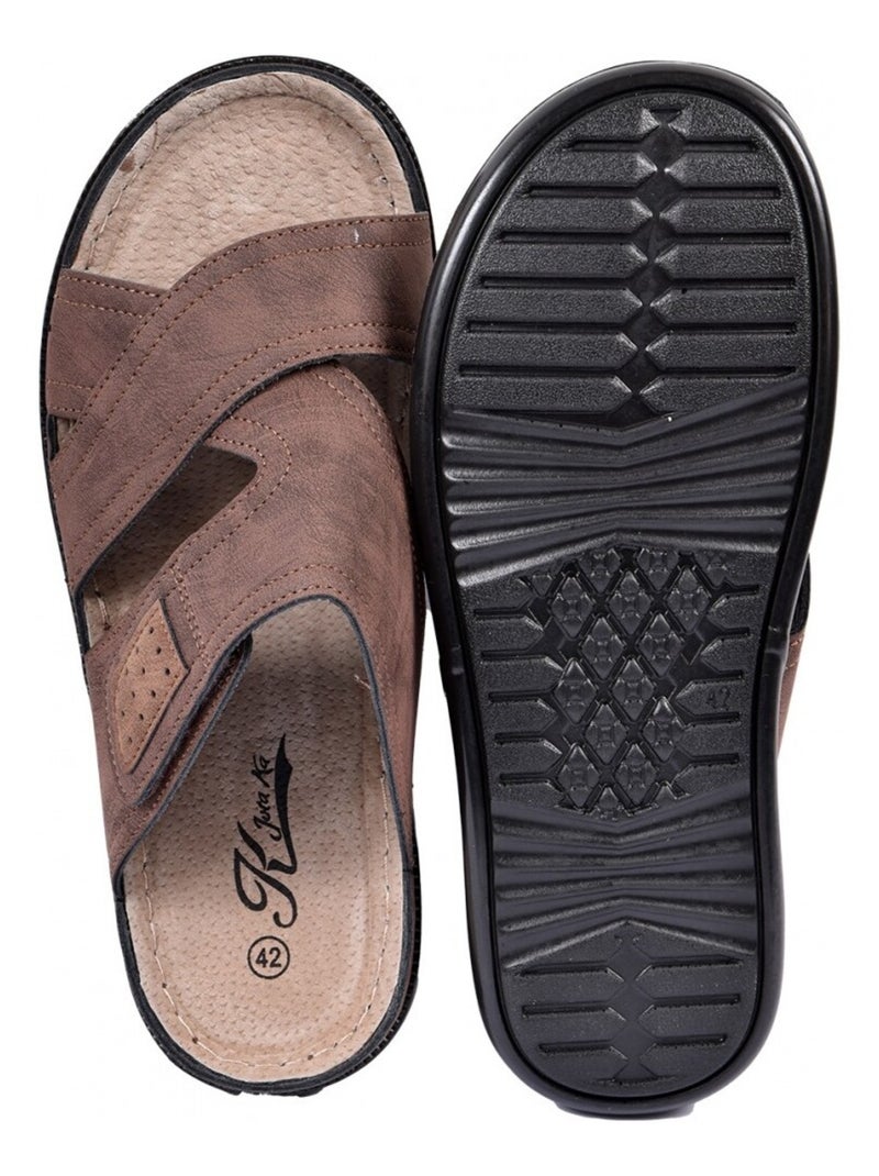 Sandales PREMIUM Scratch Marron - Kiabi