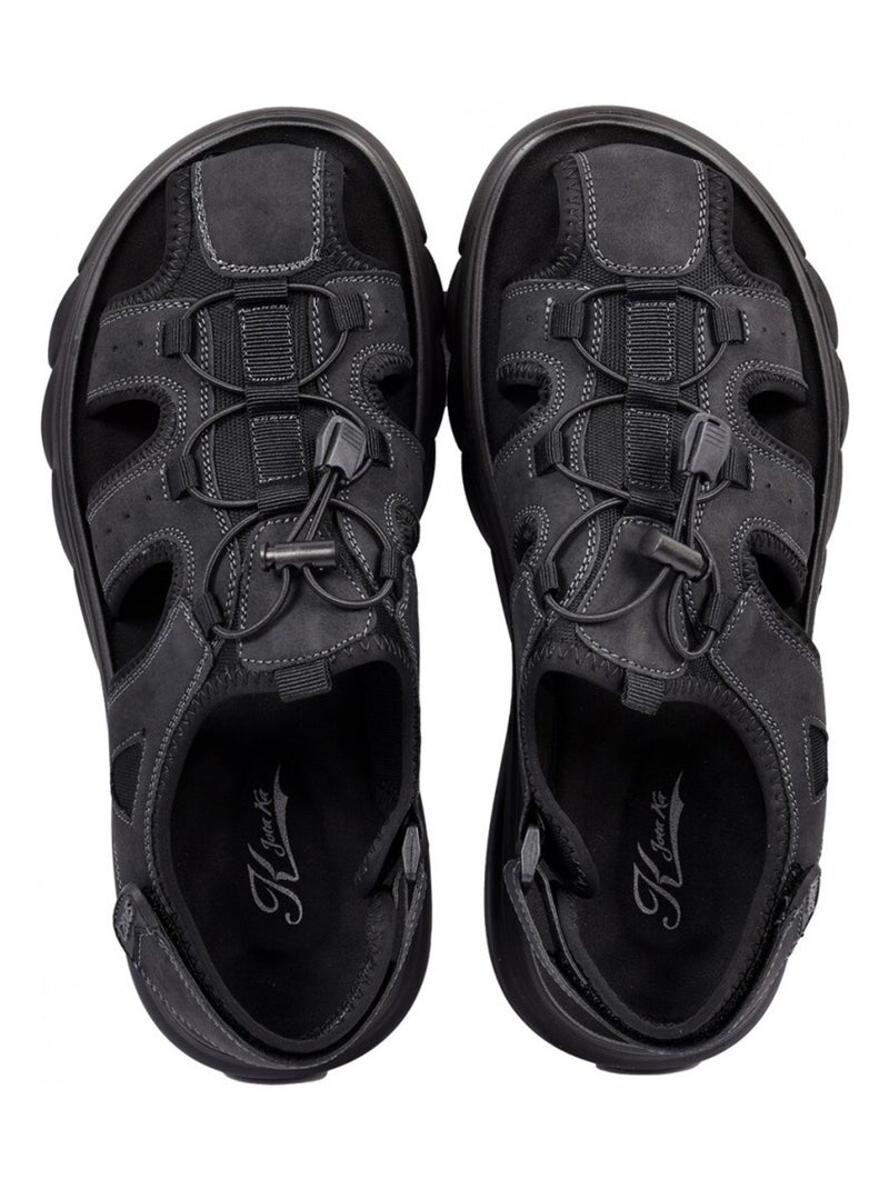 Sandales premium scratch Noir - Kiabi