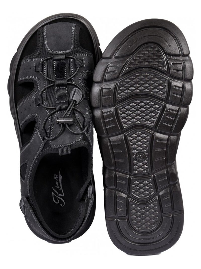 Sandales premium scratch Noir - Kiabi