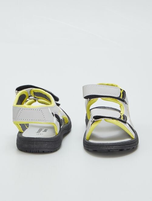 Sandales scratchées bicolores - Kiabi