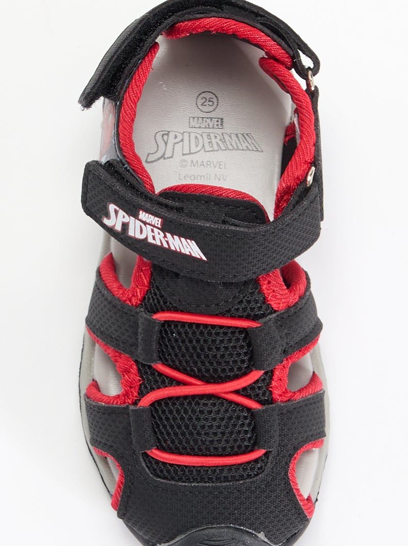 Sandales semi-ouvertes 'Spiderman' Noir - Kiabi