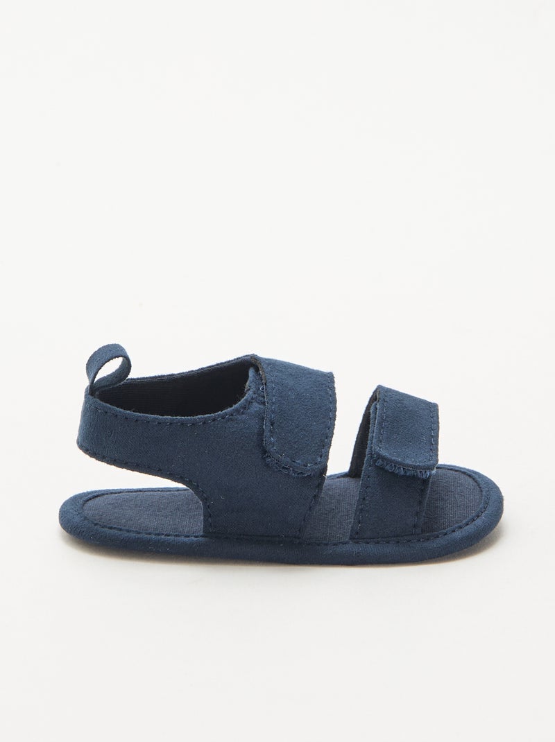 Sandales souples avec 2 brides Bleu - Kiabi