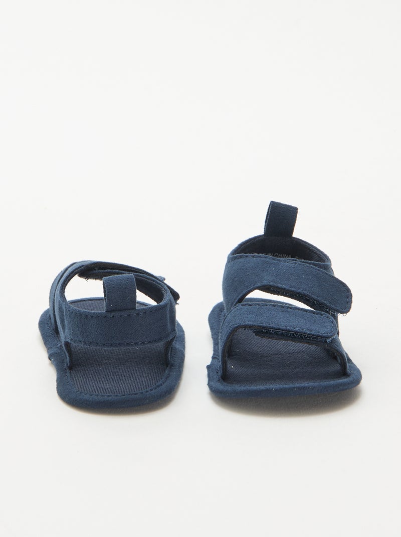 Sandales souples avec 2 brides Bleu - Kiabi