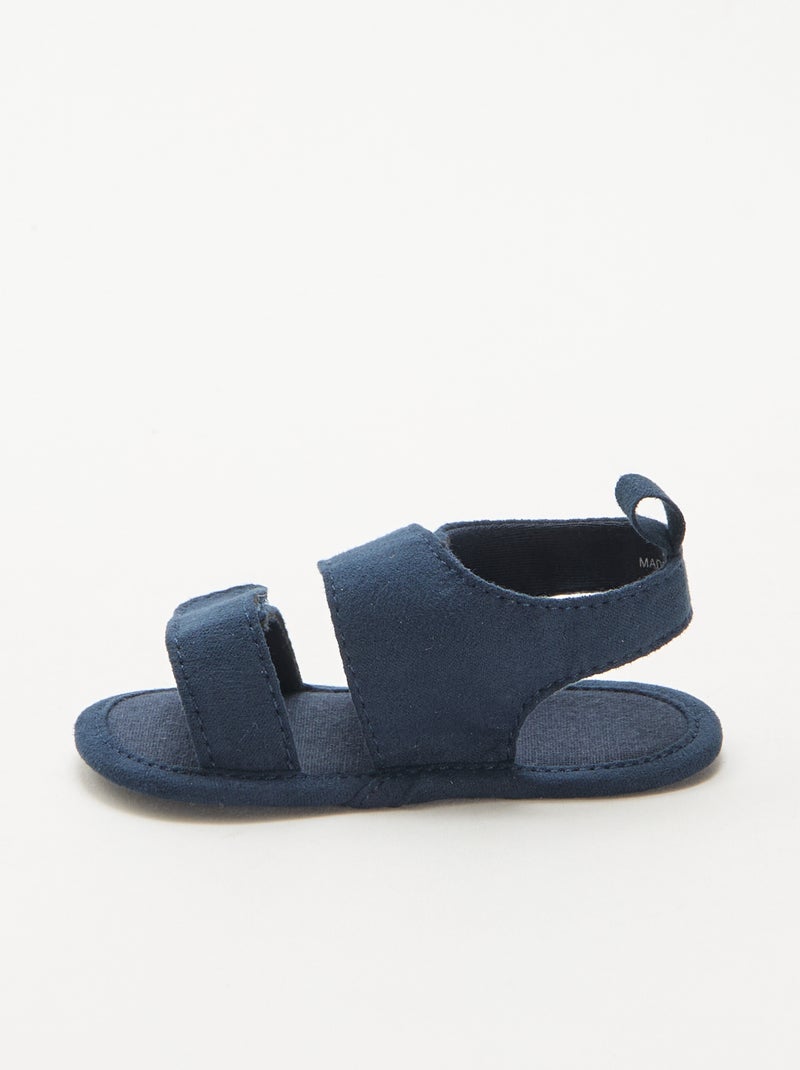 Sandales souples avec 2 brides Bleu - Kiabi