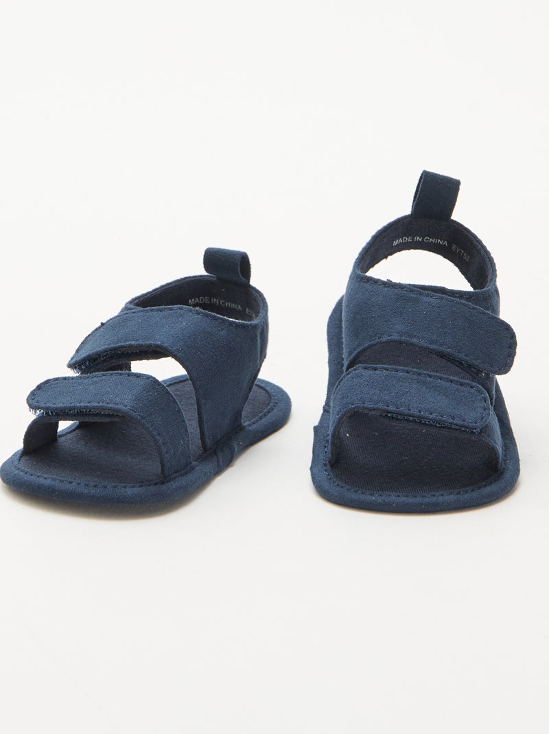 Sandales souples avec 2 brides Bleu - Kiabi