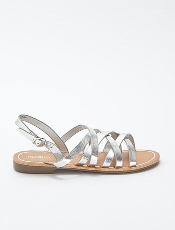 Sandales unies multi-brides