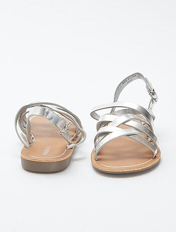 Sandales unies multi-brides