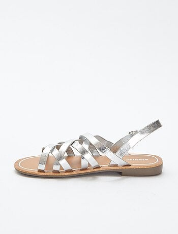 Sandales unies multi-brides