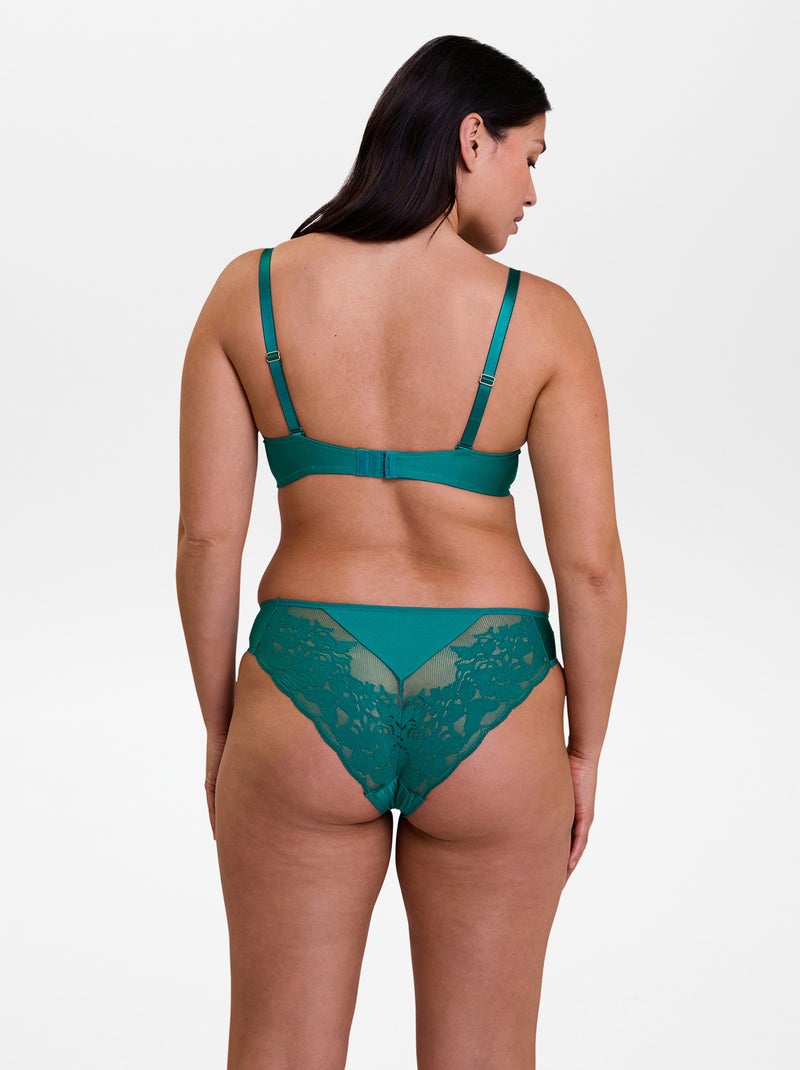 Sans Complexe | Beha van kant, microvezel en tule GROEN - Kiabi