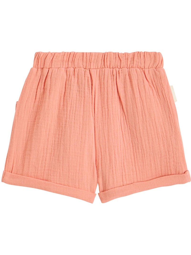 Santa Giulia kindershorts van katoenen gaas Oranje - Kiabi