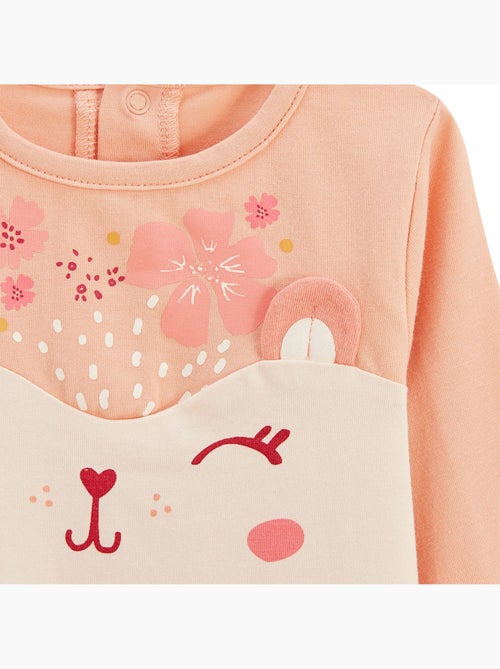 Santa Giulia tweedelige kinderpyjama met oprolbare voetjes - Kiabi