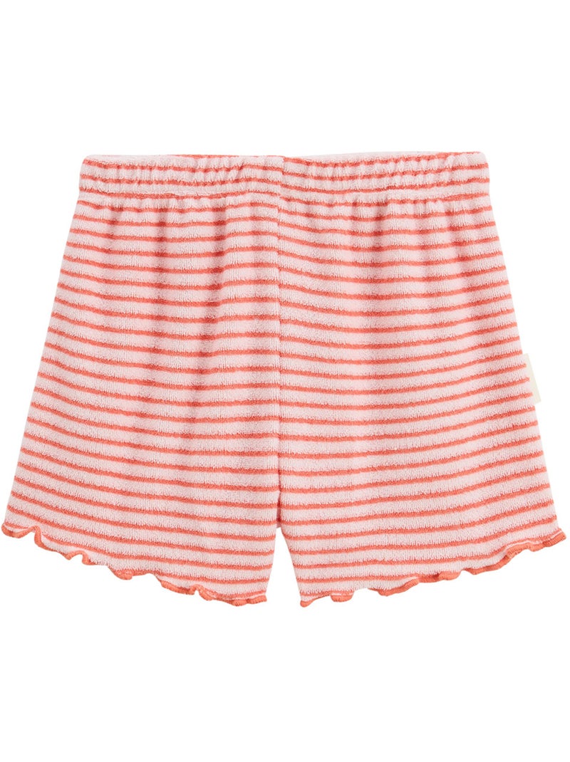 Saona kinderset van badstof, bestaande uit een T-shirt en een short. Roze - Kiabi