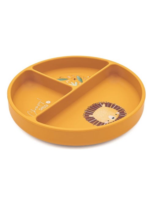 Sassi junior | assiette compartimentée en silicone avec ventouse animaux - Kiabi