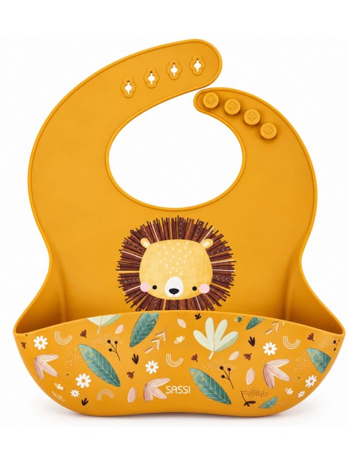 Sassi junior | bavoir récupérateur en silicone animaux - Kiabi