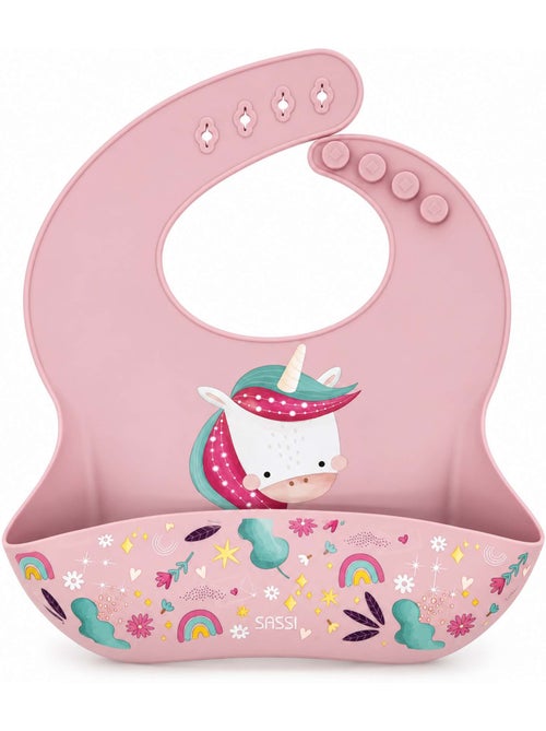 Sassi junior | bavoir récupérateur en silicone animaux - Kiabi