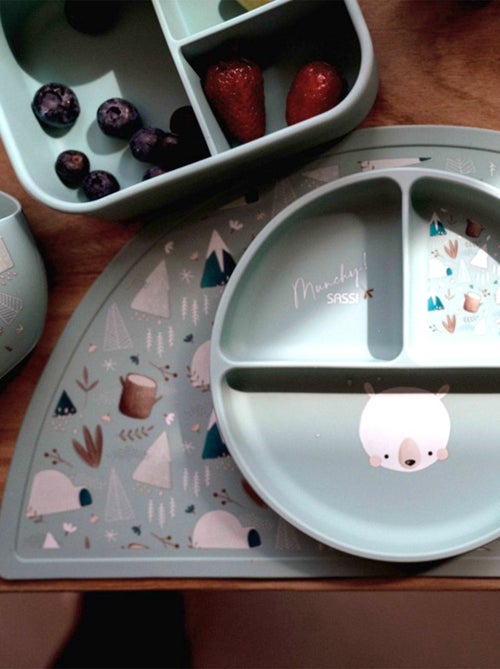 Sassi junior | boite à gouter lunch box en silicone animaux - Kiabi