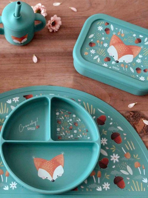 Sassi junior | boite à gouter lunch box en silicone animaux - Kiabi