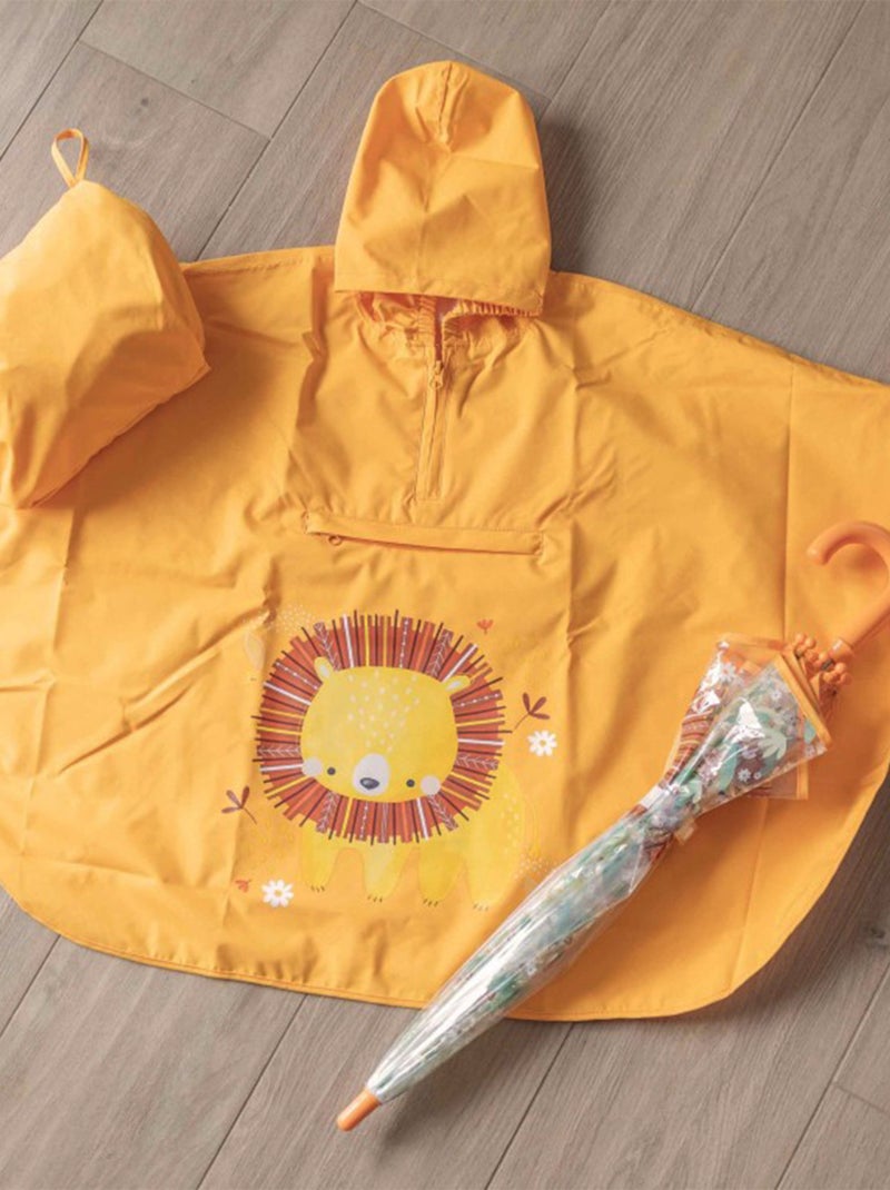 Sassi junior | poncho cape de pluie imperméable pour enfant Orange - Kiabi