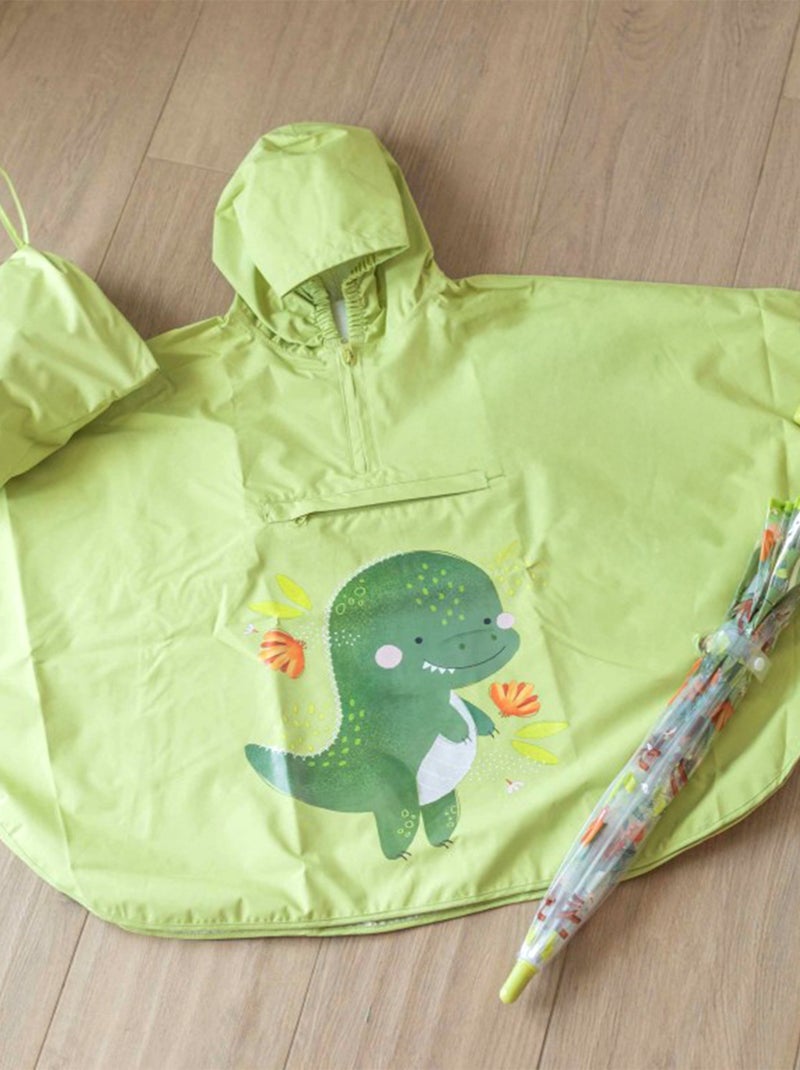 Sassi junior | poncho cape de pluie imperméable pour enfant Vert - Kiabi