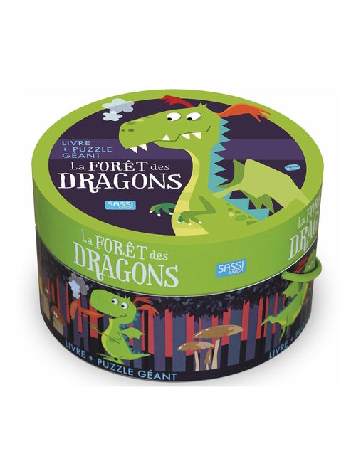 Sassi junior | puzzle géant & livre - la forêt des dragons - Kiabi
