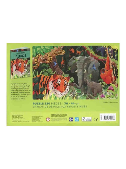 Sassi junior | puzzle & livre la planète en danger la jungle - Kiabi