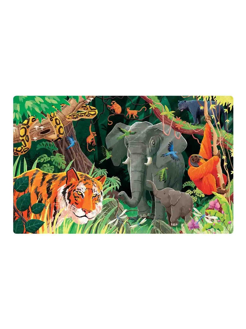Sassi junior | puzzle & livre la planète en danger la jungle N/A - Kiabi