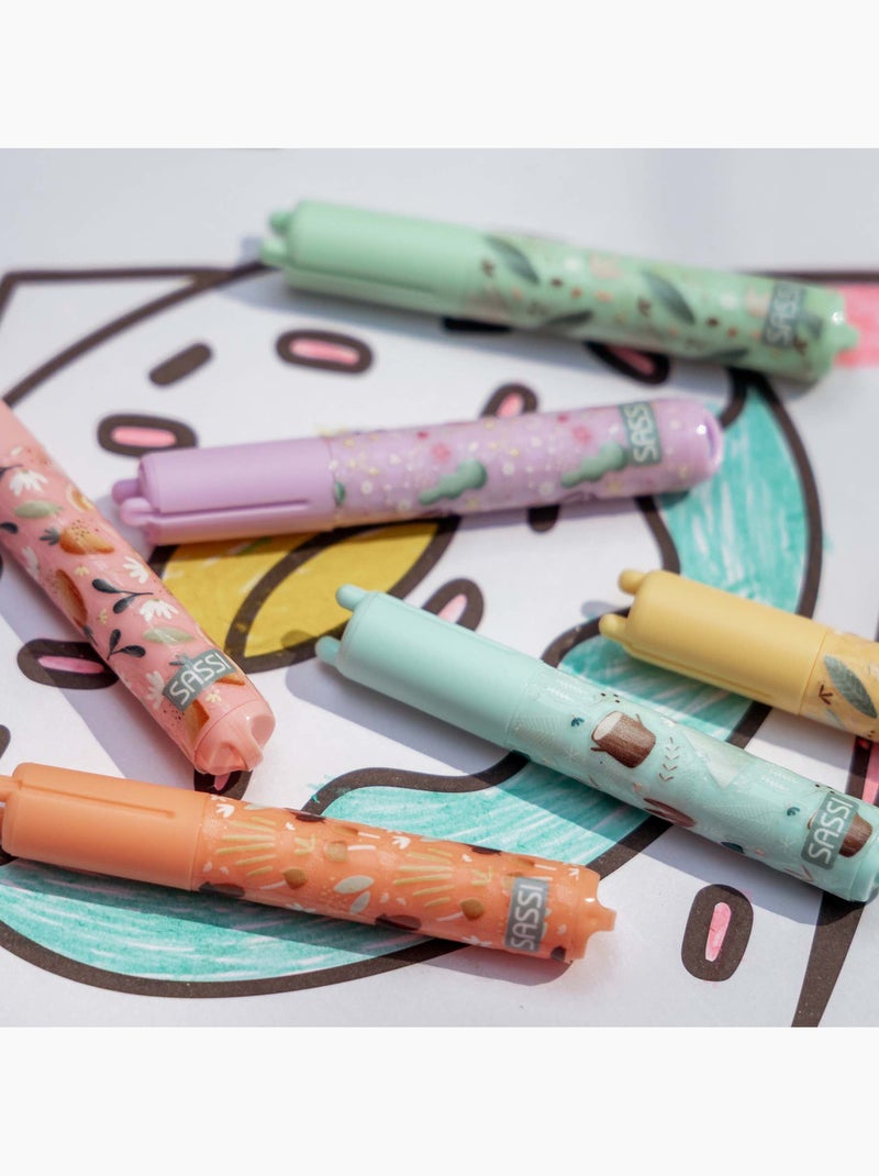 Sassi junior | set de 6 mini surligneurs pastel animaux Multicolore - Kiabi
