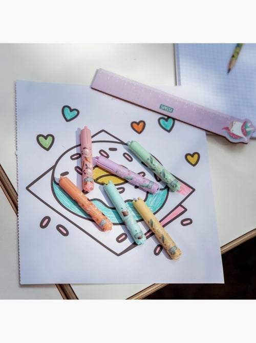 Sassi junior | set de 6 mini surligneurs pastel animaux - Kiabi Sassi junior | set de 6 mini surligneurs pastel animaux - Kiabi