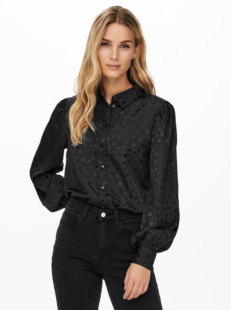 Satijnachtige blouse JDY ZWART - Kiabi