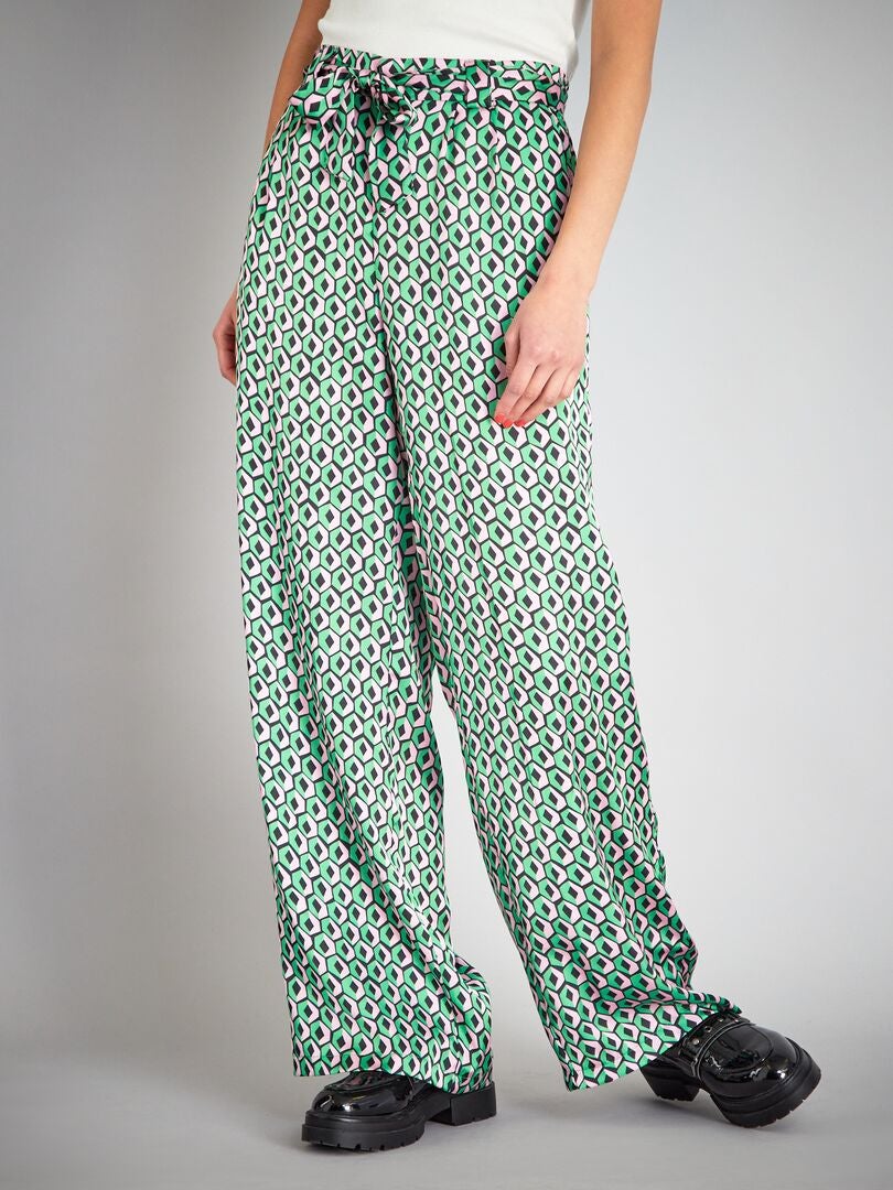 Momo | Elastische broek met hoge taille