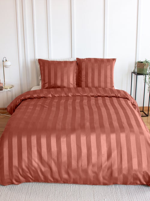 Satijnen dekbedset voor 1- of 2-persoonsbed  + 2 kussenslopen - Kiabi