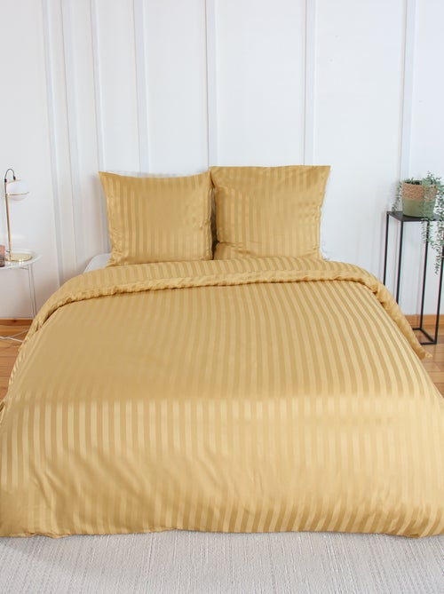 Satijnen dekbedset voor 1- of 2-persoonsbed  + 2 kussenslopen - Kiabi