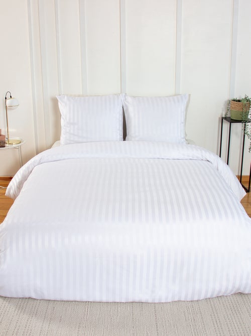 Satijnen dekbedset voor 1- of 2-persoonsbed  + 2 kussenslopen - Kiabi