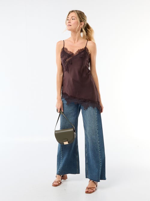 Satijnen nachthemd met kant - Kiabi Satijnen nachthemd met kant - Kiabi