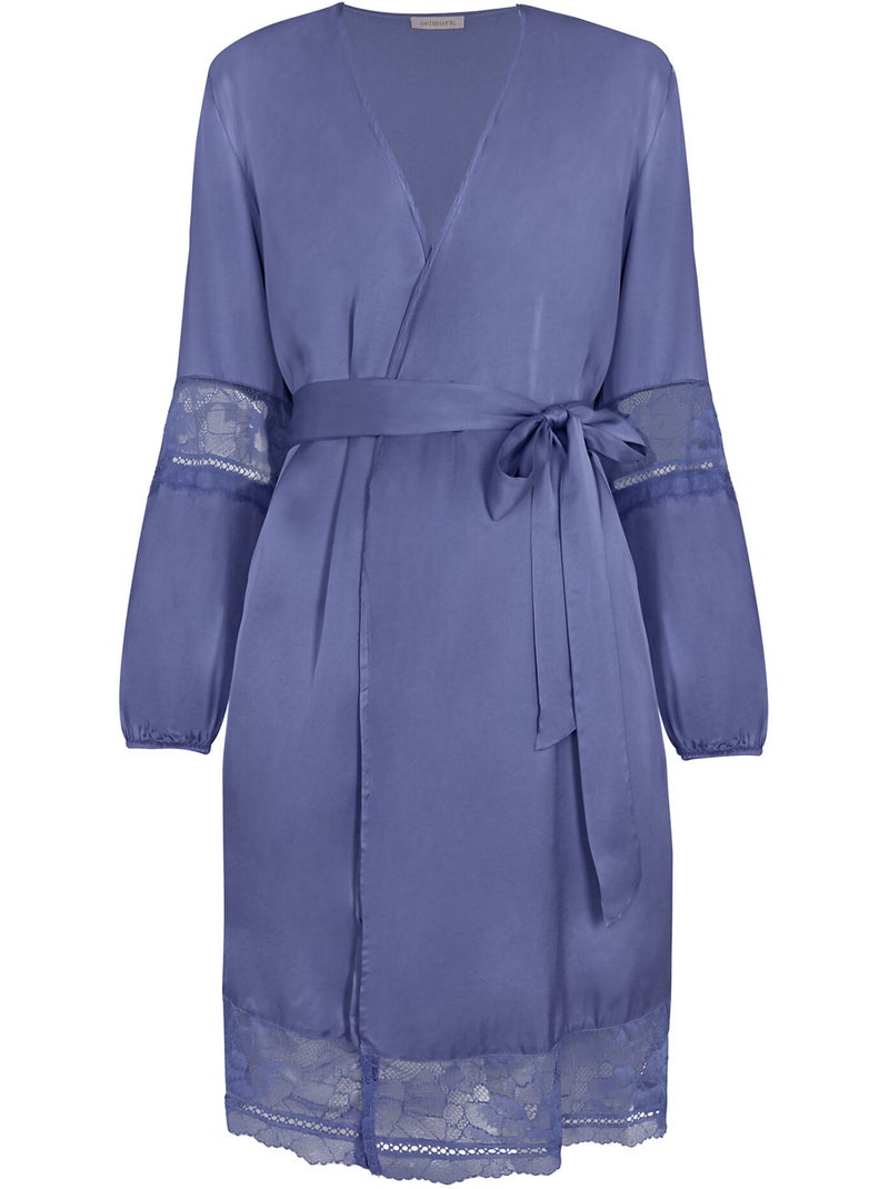 Satijnen negligé agatha Blauw - Kiabi