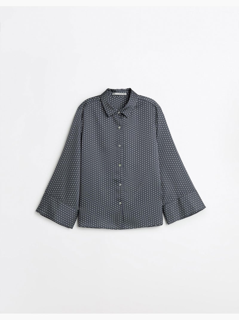 Satijnen overhemd, MO Fashion Grijs - Kiabi