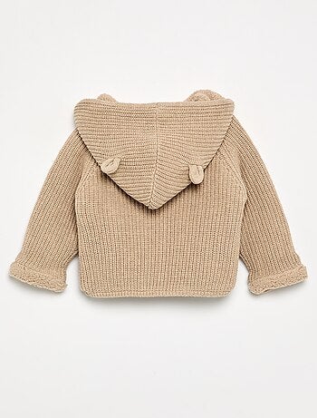 Schapenvachtgevoerd vest met capuchon