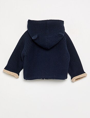 Schapenvachtgevoerd vest met capuchon