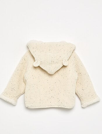 Schapenvachtgevoerd vest met capuchon