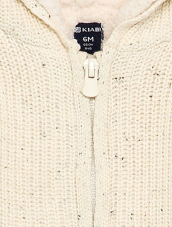 Schapenvachtgevoerd vest met capuchon